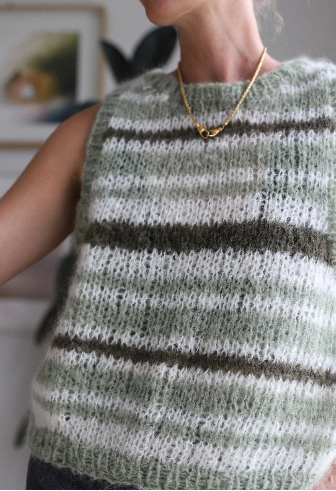 Mohair Striped Vest