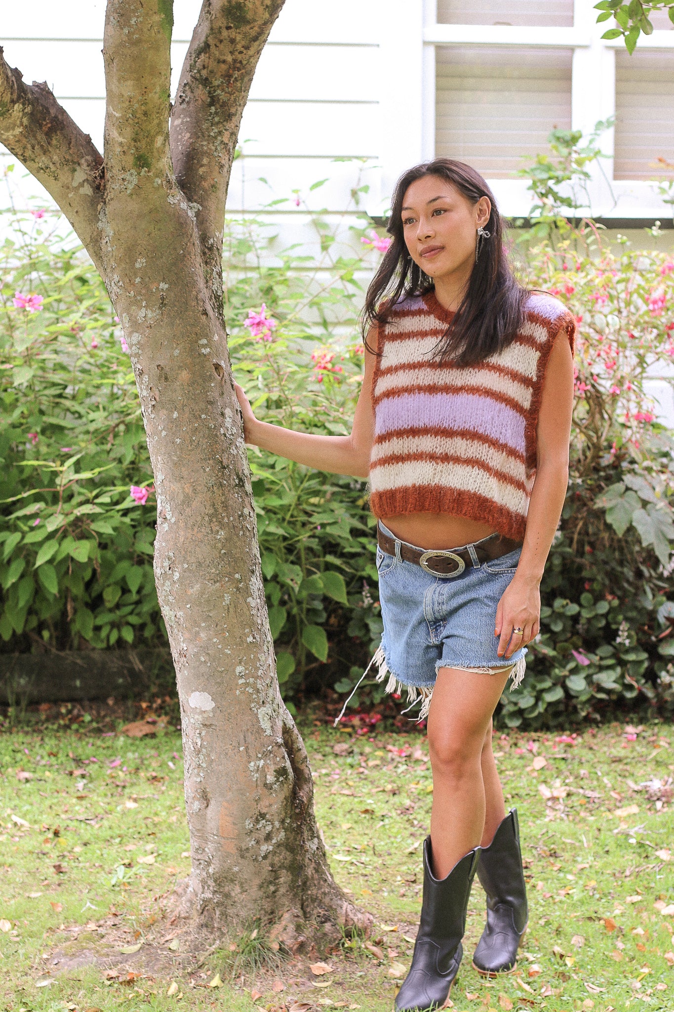 Striped Mohair Vest