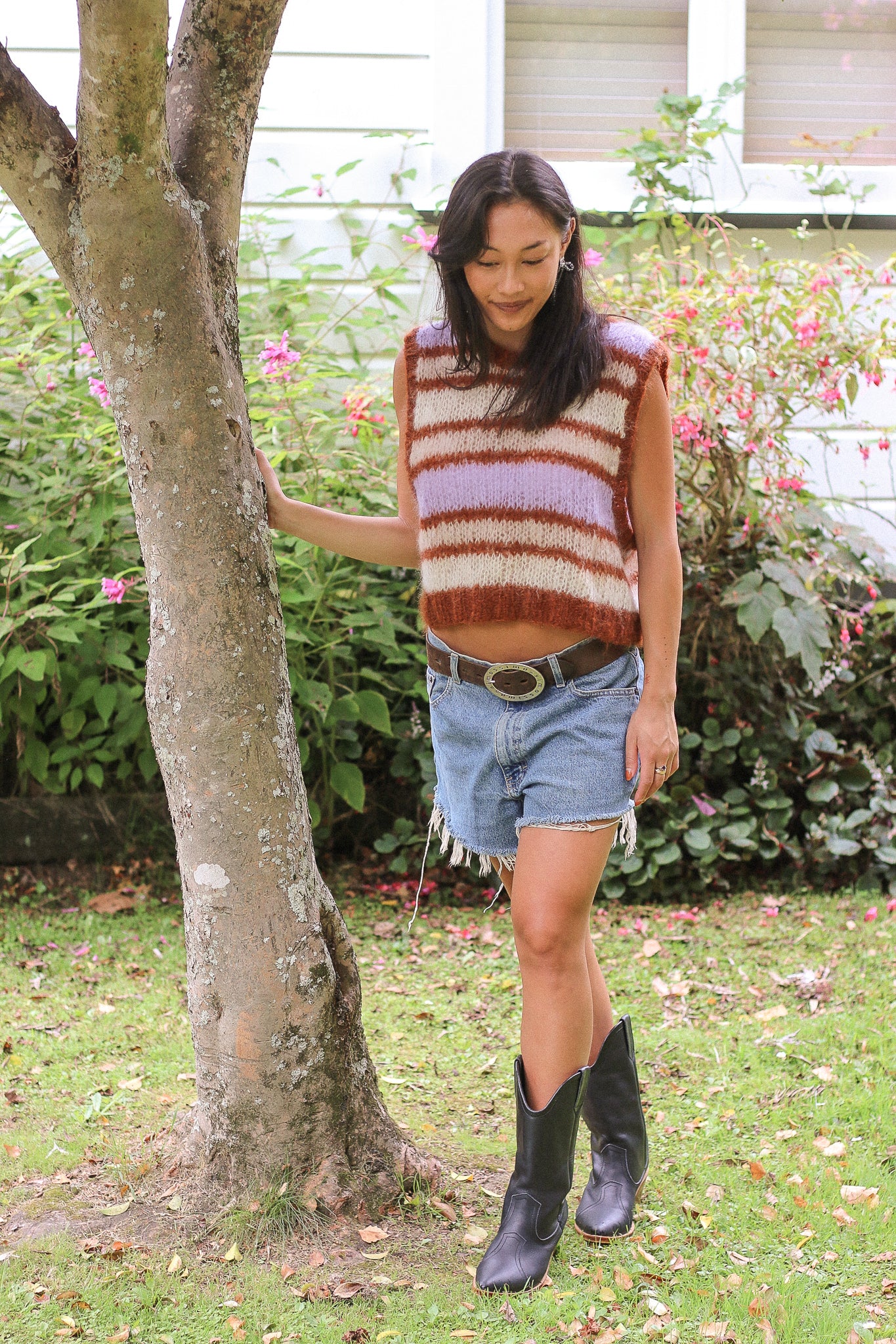 Striped Mohair Vest