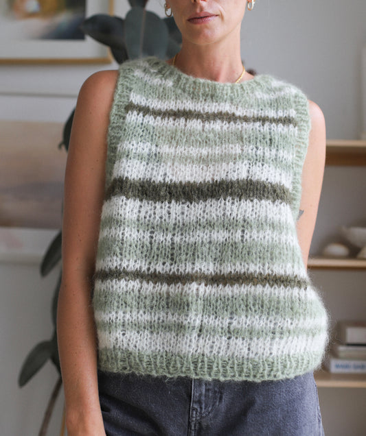 Mohair Striped Vest
