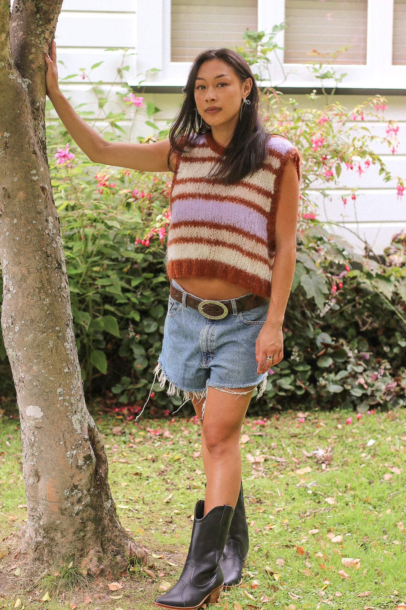Striped Mohair Vest
